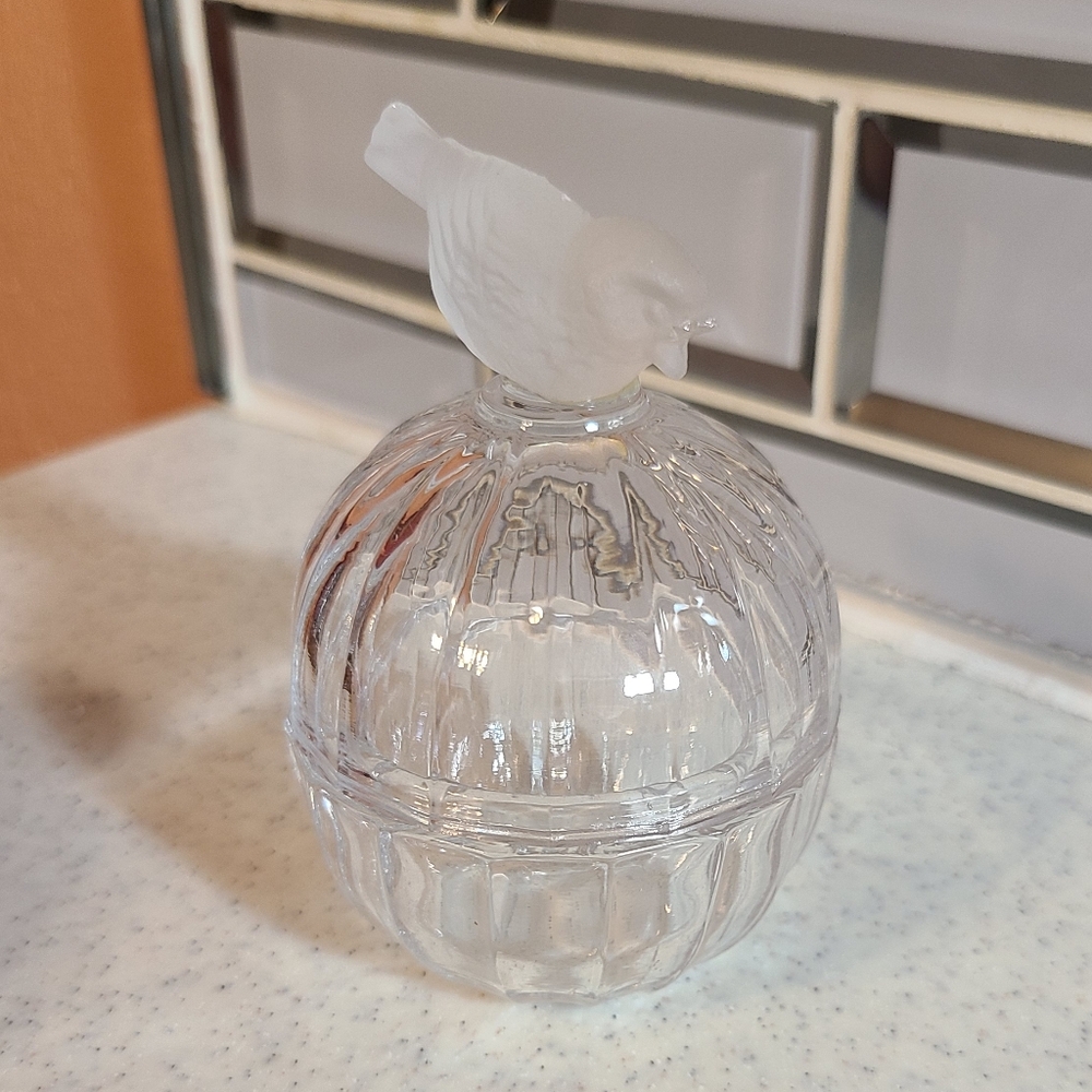 BIRDIE TRINKET GLASS DISH FOR SALE